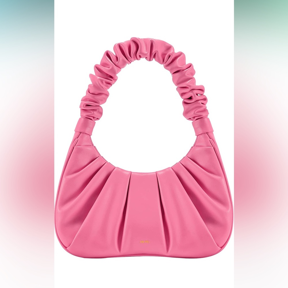 JW PIE Women's Gabbi Ruched Hobo Handbag Barbie core hot bag of the season 💝